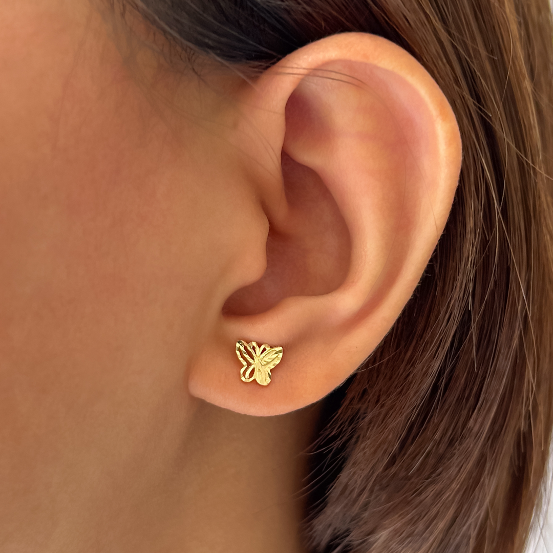 Textured Butterfly Studs