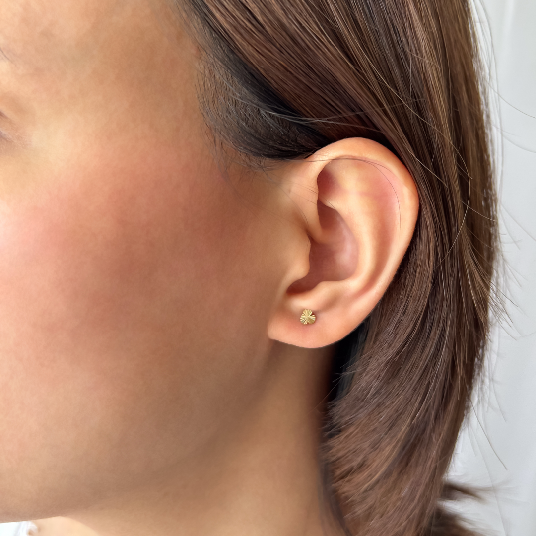 Sparkle Tri Flower Studs