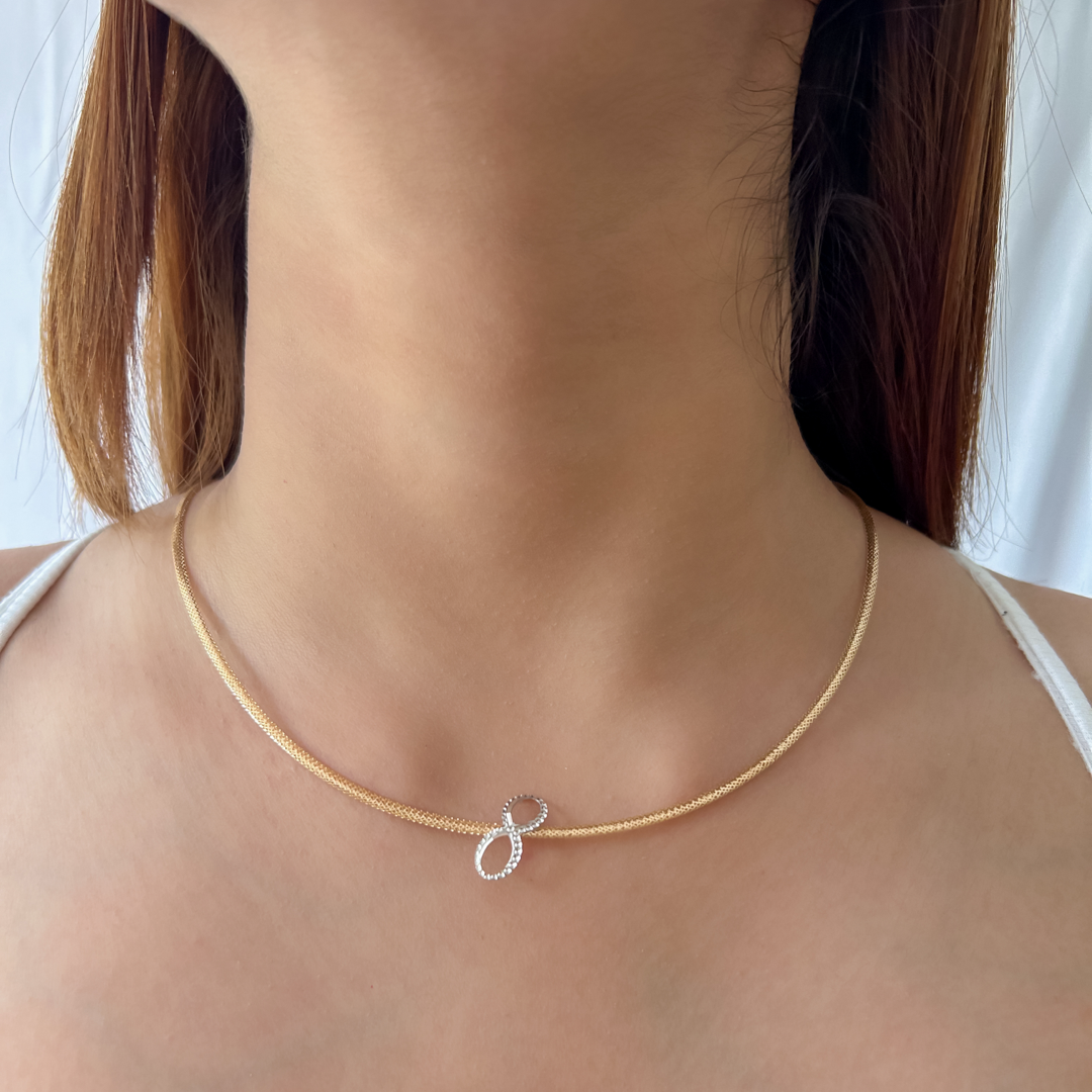 Glimmer Infinity Mesh Necklace