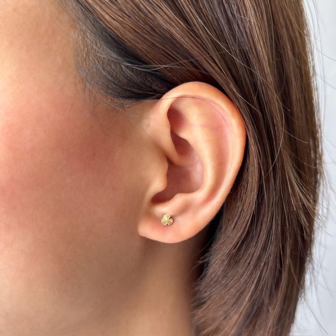 Sparkle Tri Flower Studs