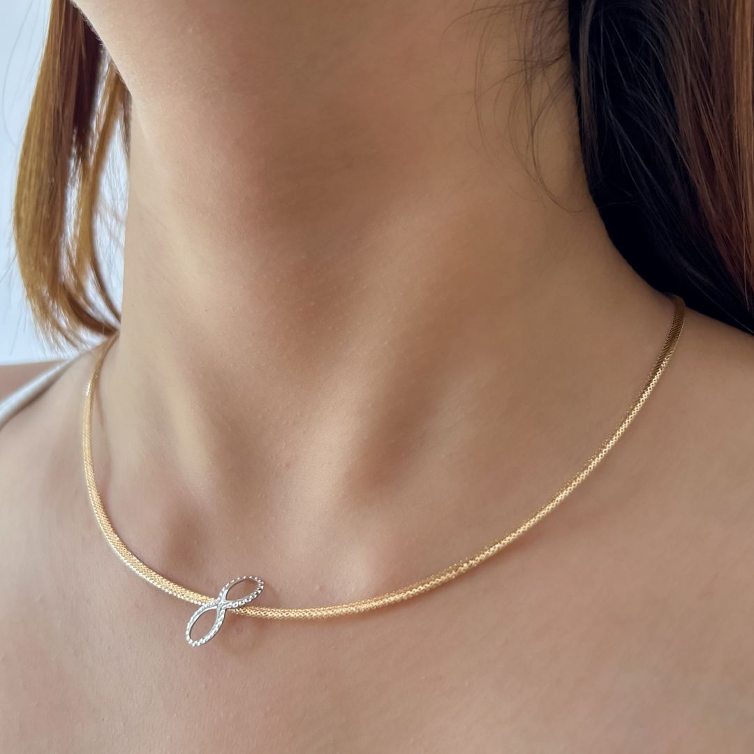 Glimmer Infinity Mesh Necklace