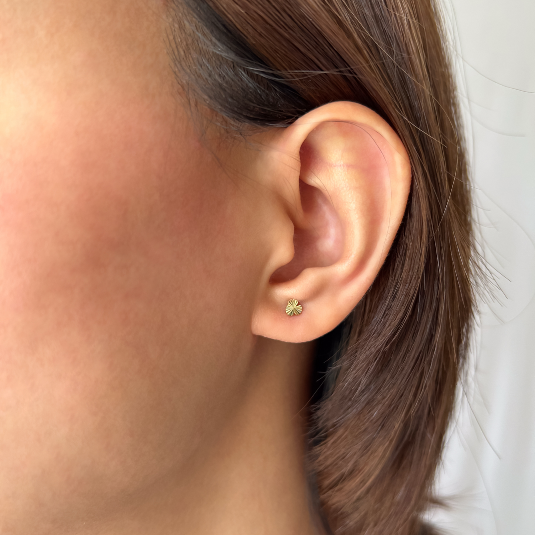 Sparkle Tri Flower Studs