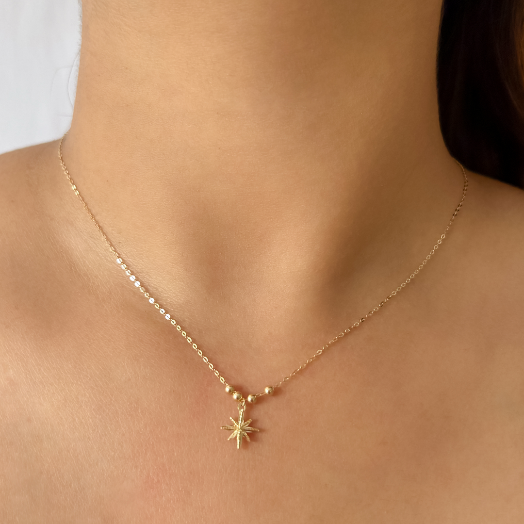 Starry Mesh Bead Necklace