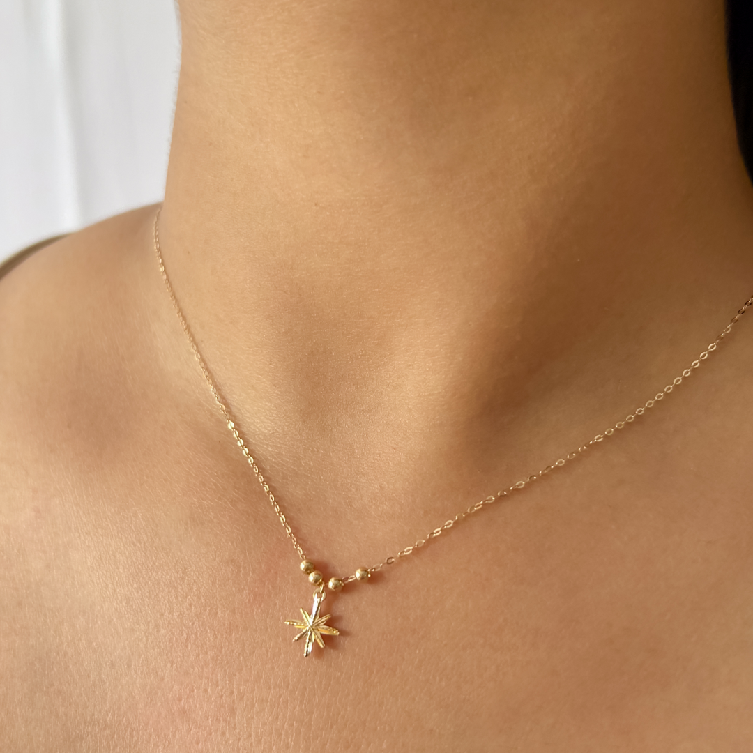 Starry Mesh Bead Necklace