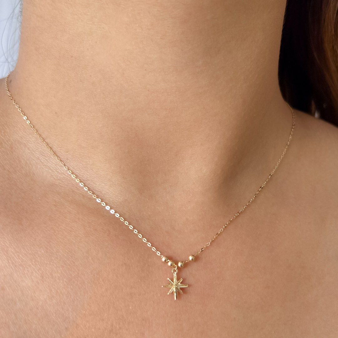 Starry Mesh Bead Necklace