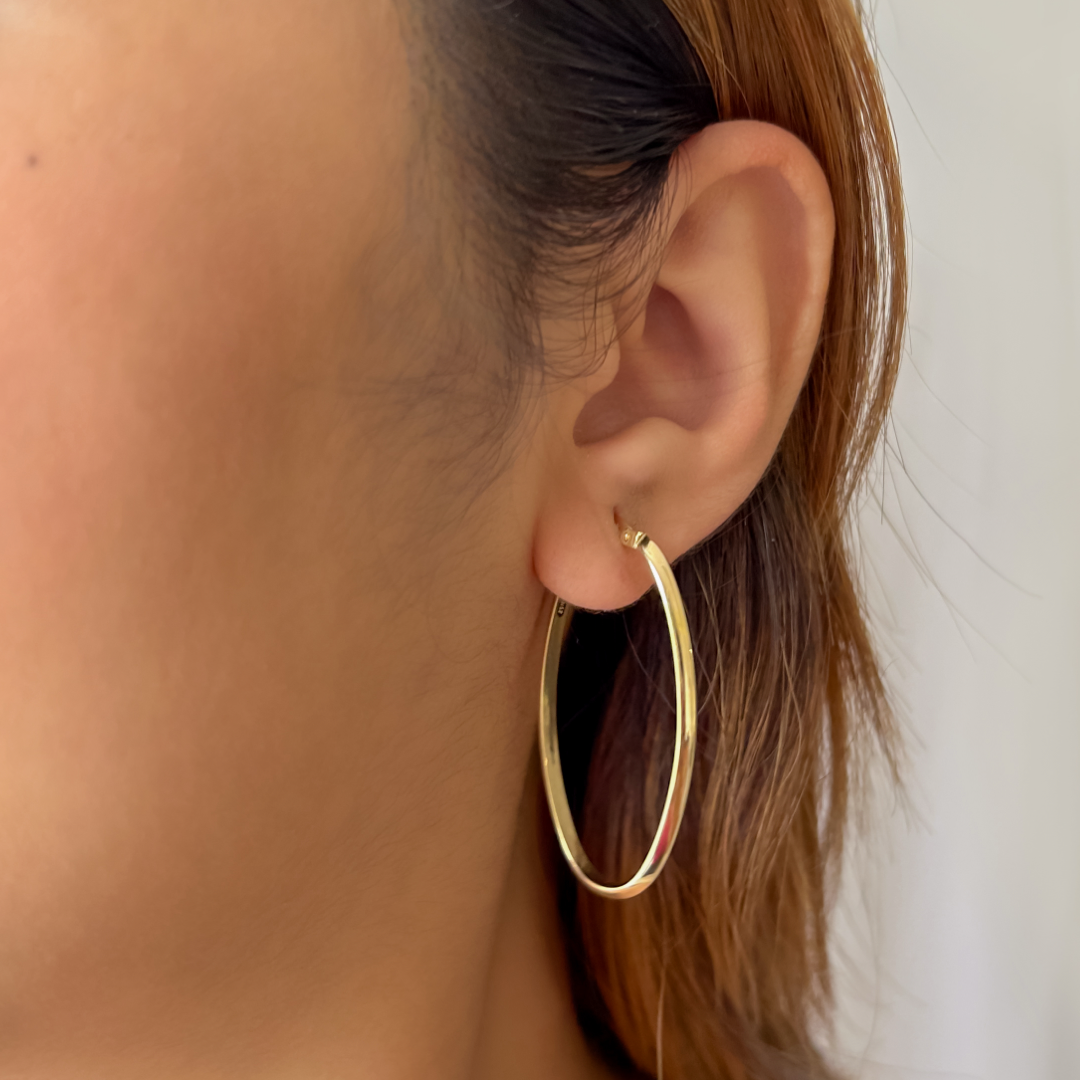 Maxi Angular Oval Hoops