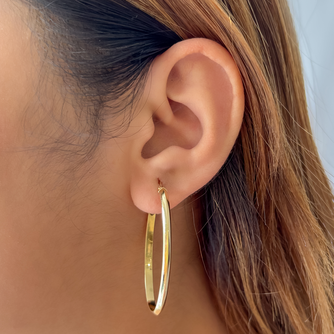 Maxi Angular Oval Hoops