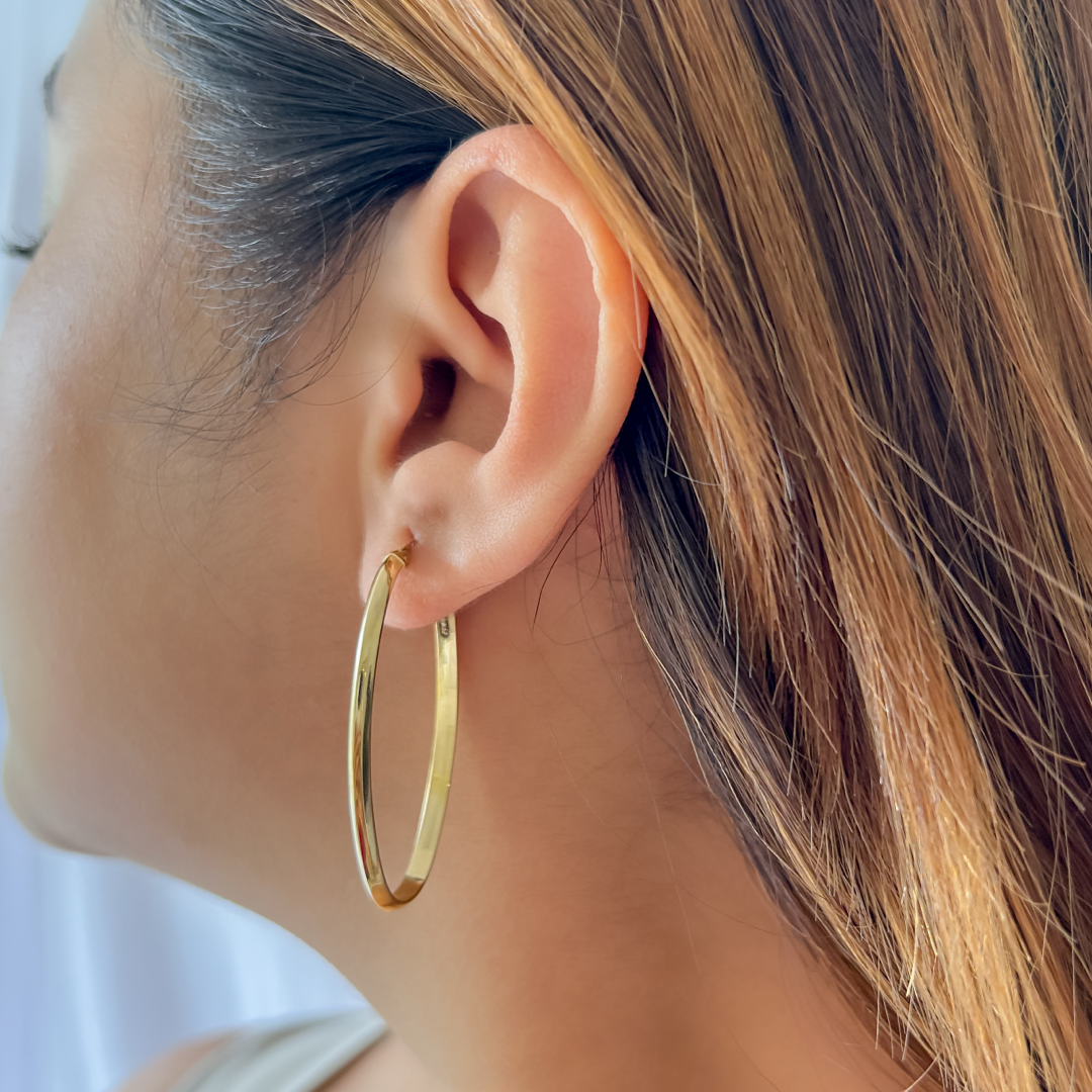 Maxi Angular Oval Hoops