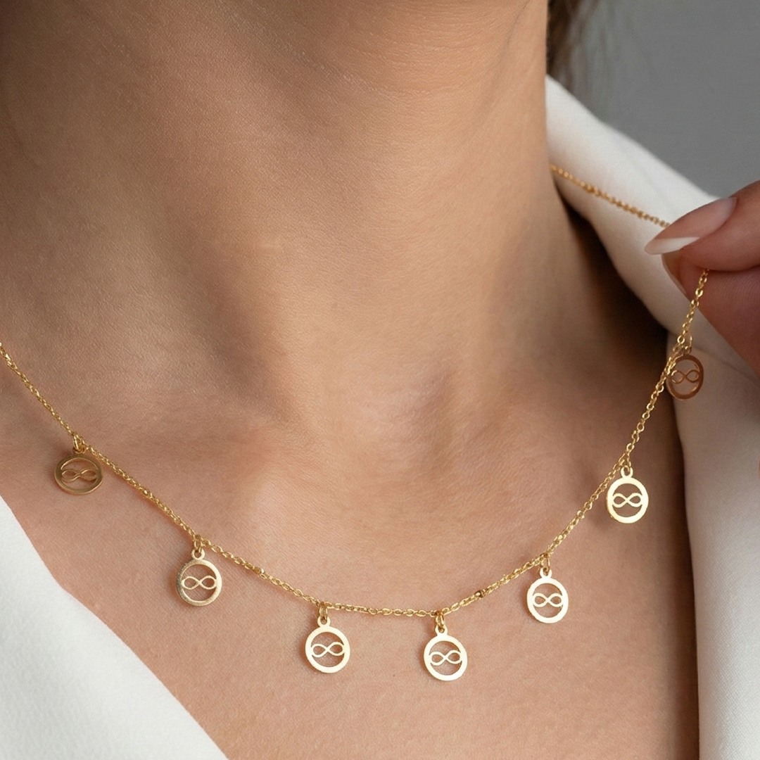 Infinity Sphere Charm Necklace