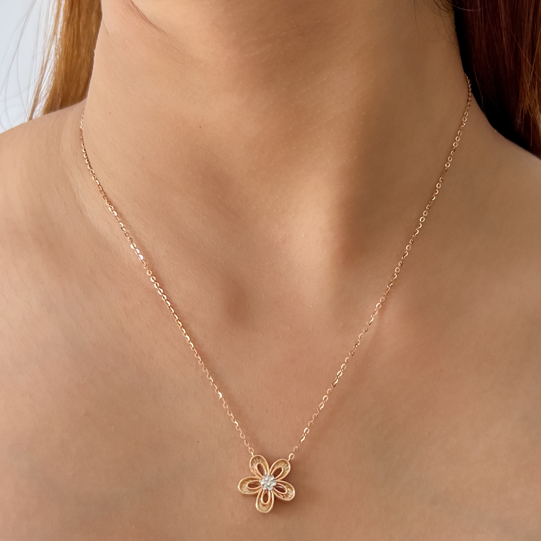 Rose Kaleido Floral Necklace