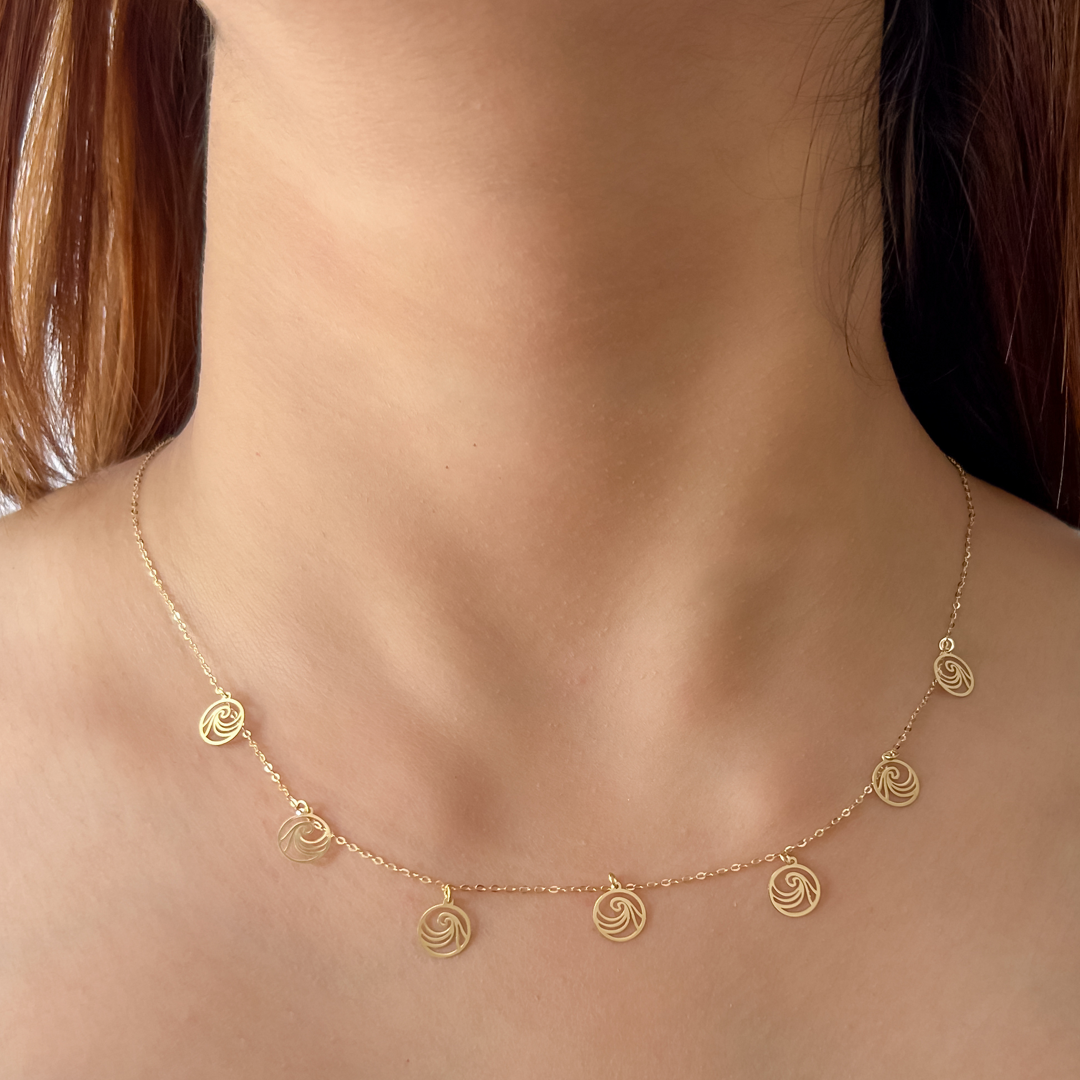 Wave Charm Necklace