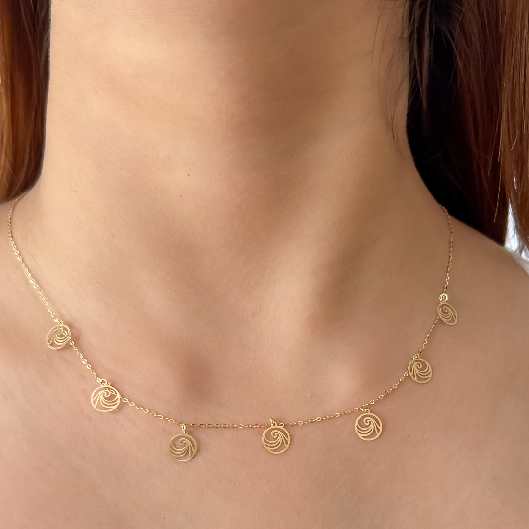 Wave Charm Necklace