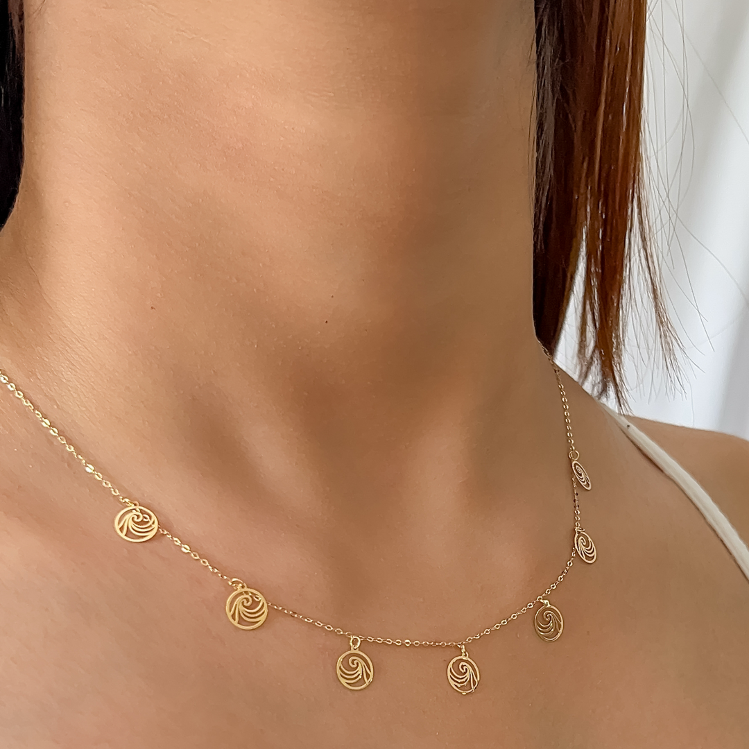 Wave Charm Necklace