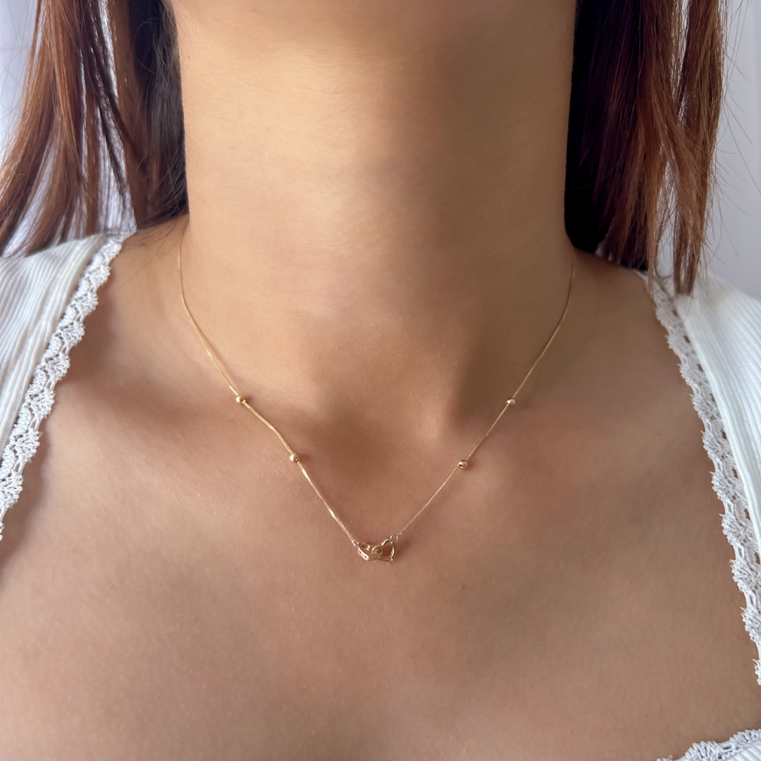 Twine Heart Bead Necklace