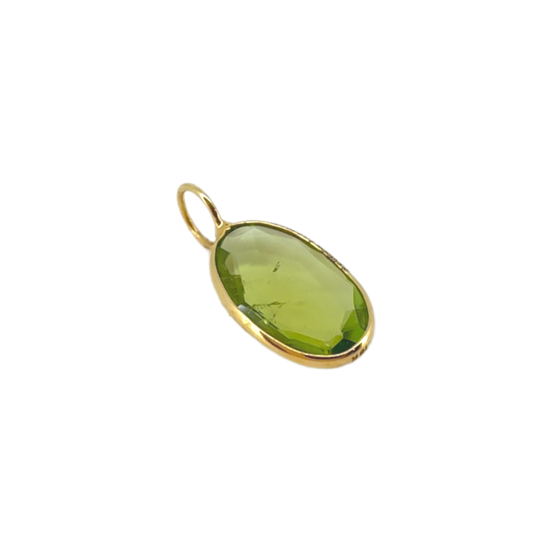 Green Tourmaline Oval Pendant