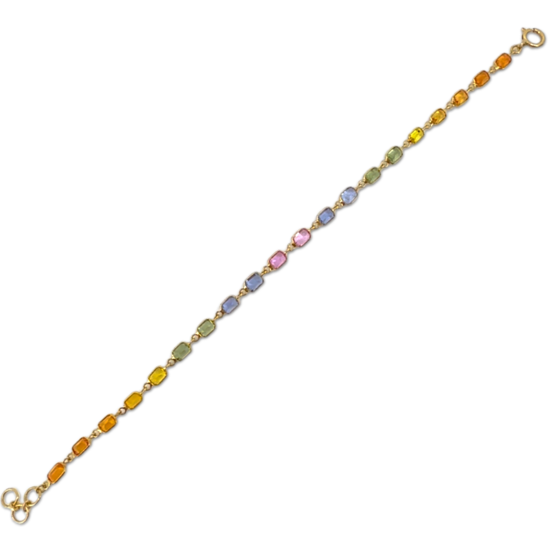 Multi Sapphire Baguette Bracelet