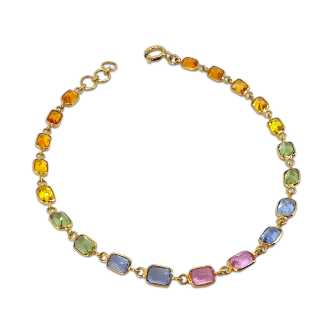 Multi Sapphire Baguette Bracelet