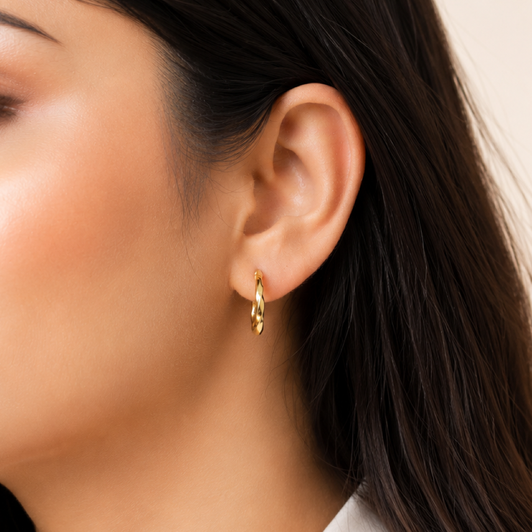 Twisted Oval Hoops