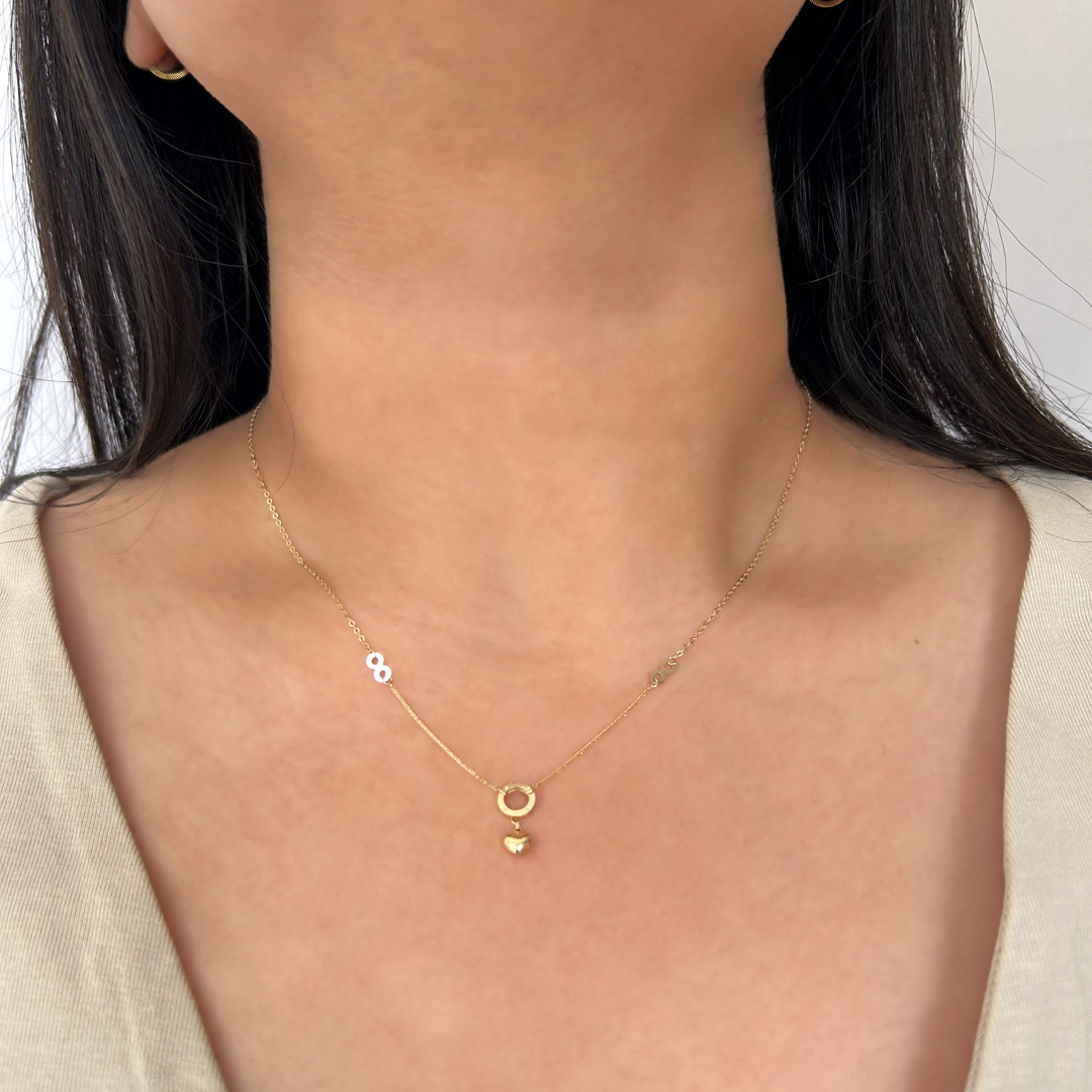 Heart Sphere Infinity Necklace