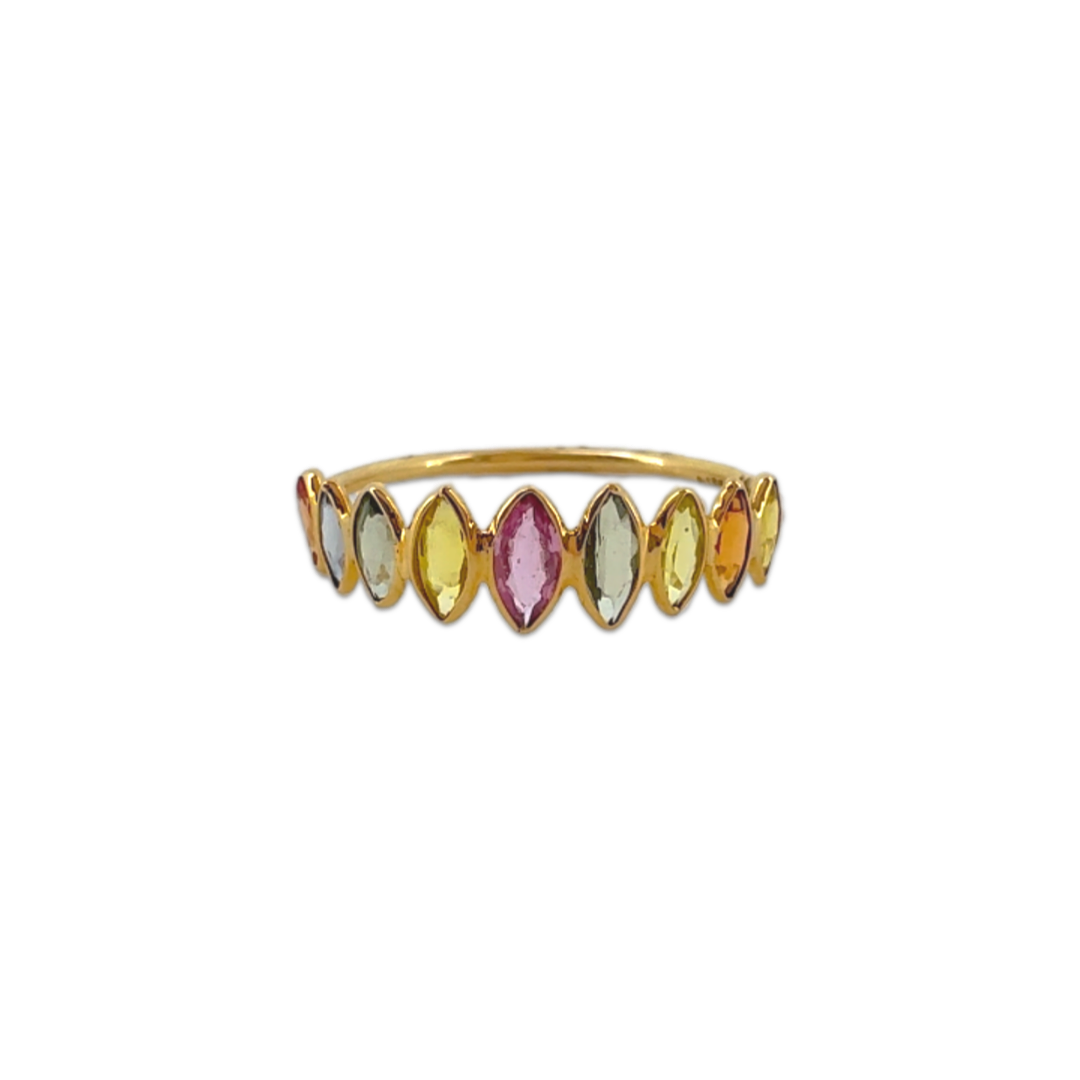 Multi Sapphire Marquise Band