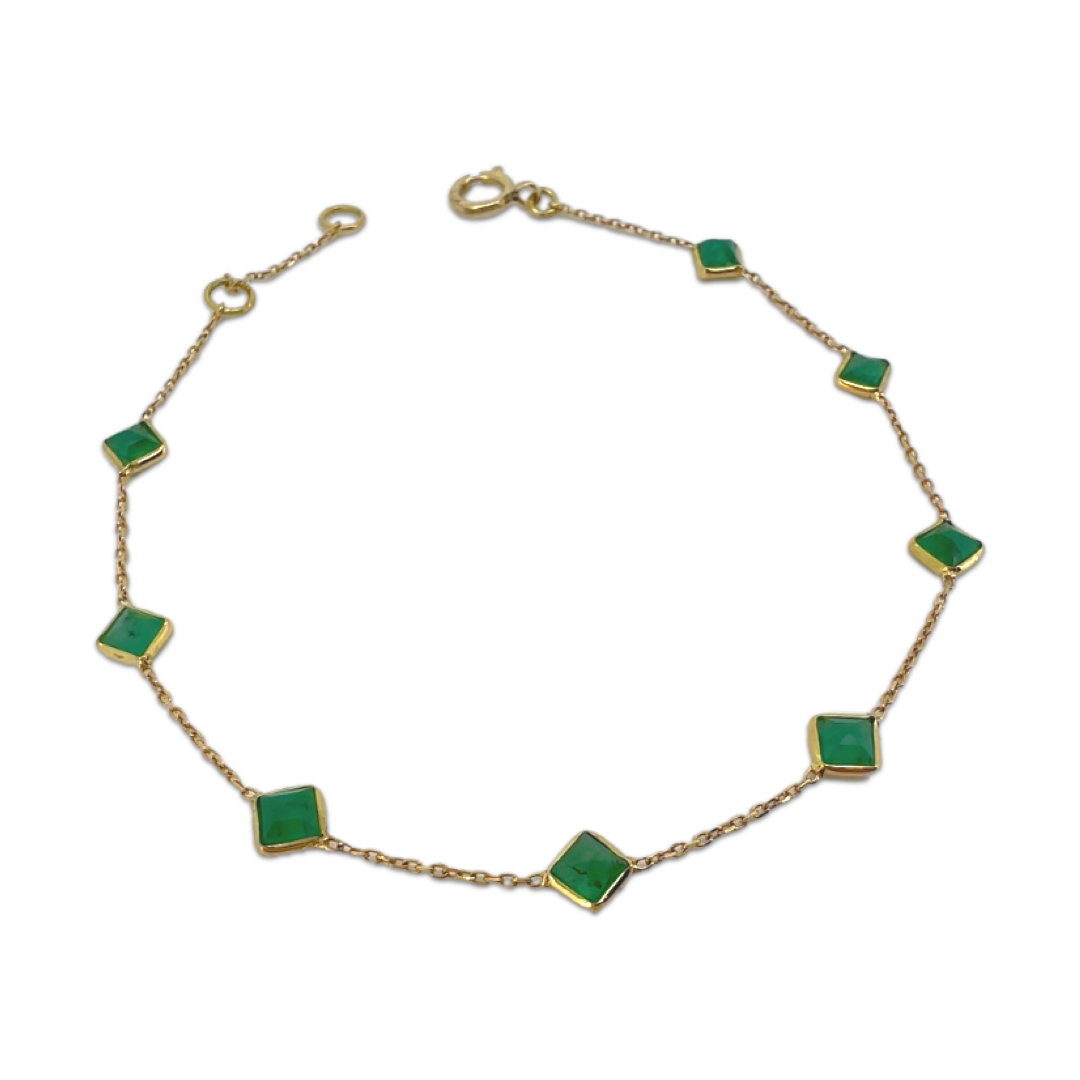 Emerald Rhombus Bracelet