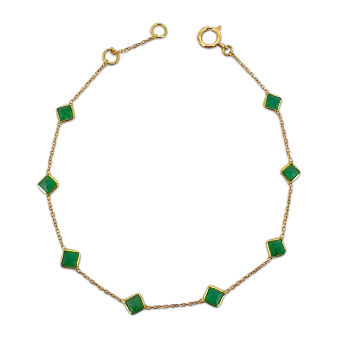 Emerald Rhombus Bracelet