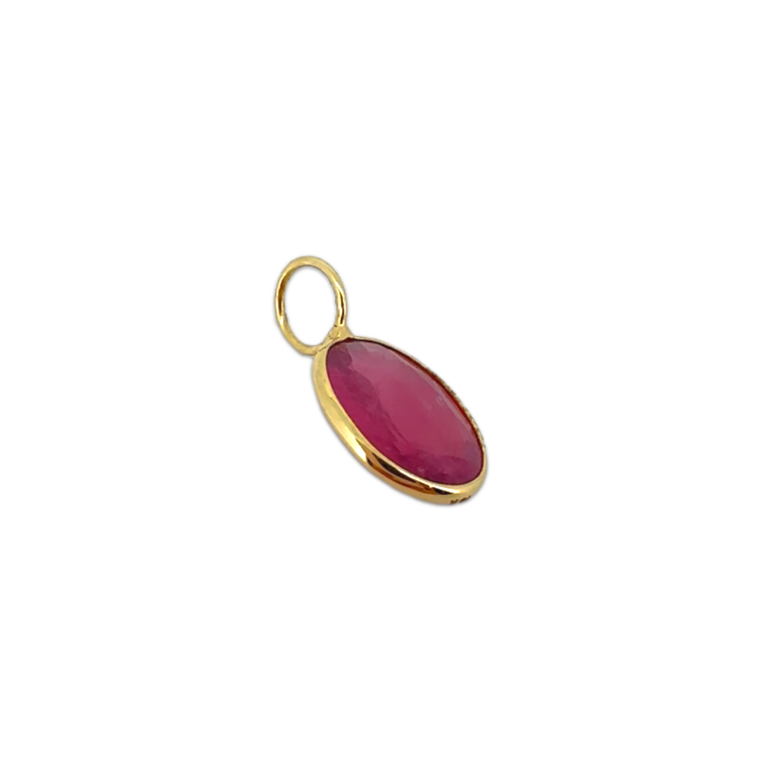 Ruby Oval Pendant