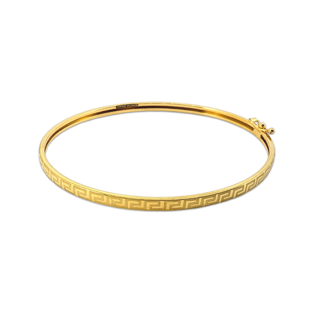 Bold Meander Bangle Bracelet