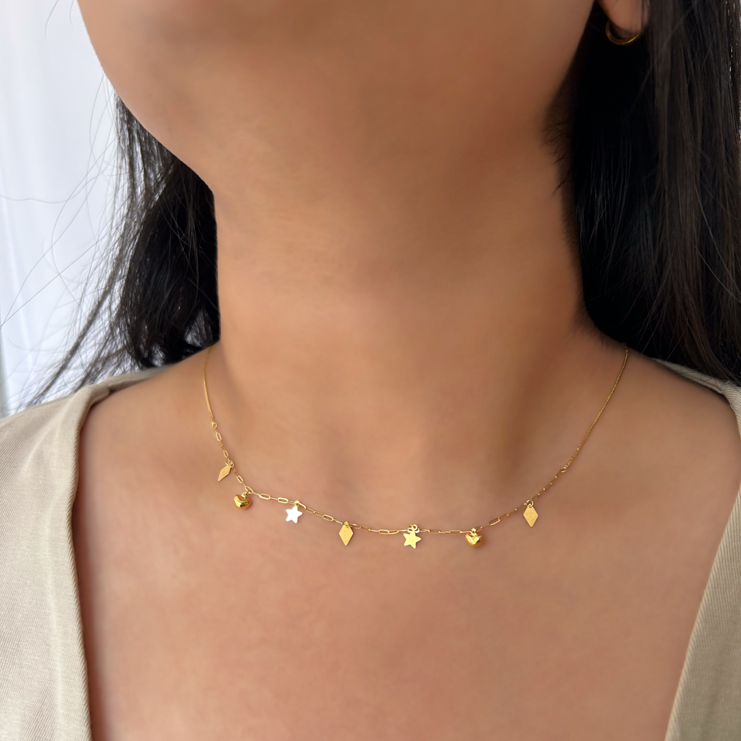 Gleaming Charm Link Necklace