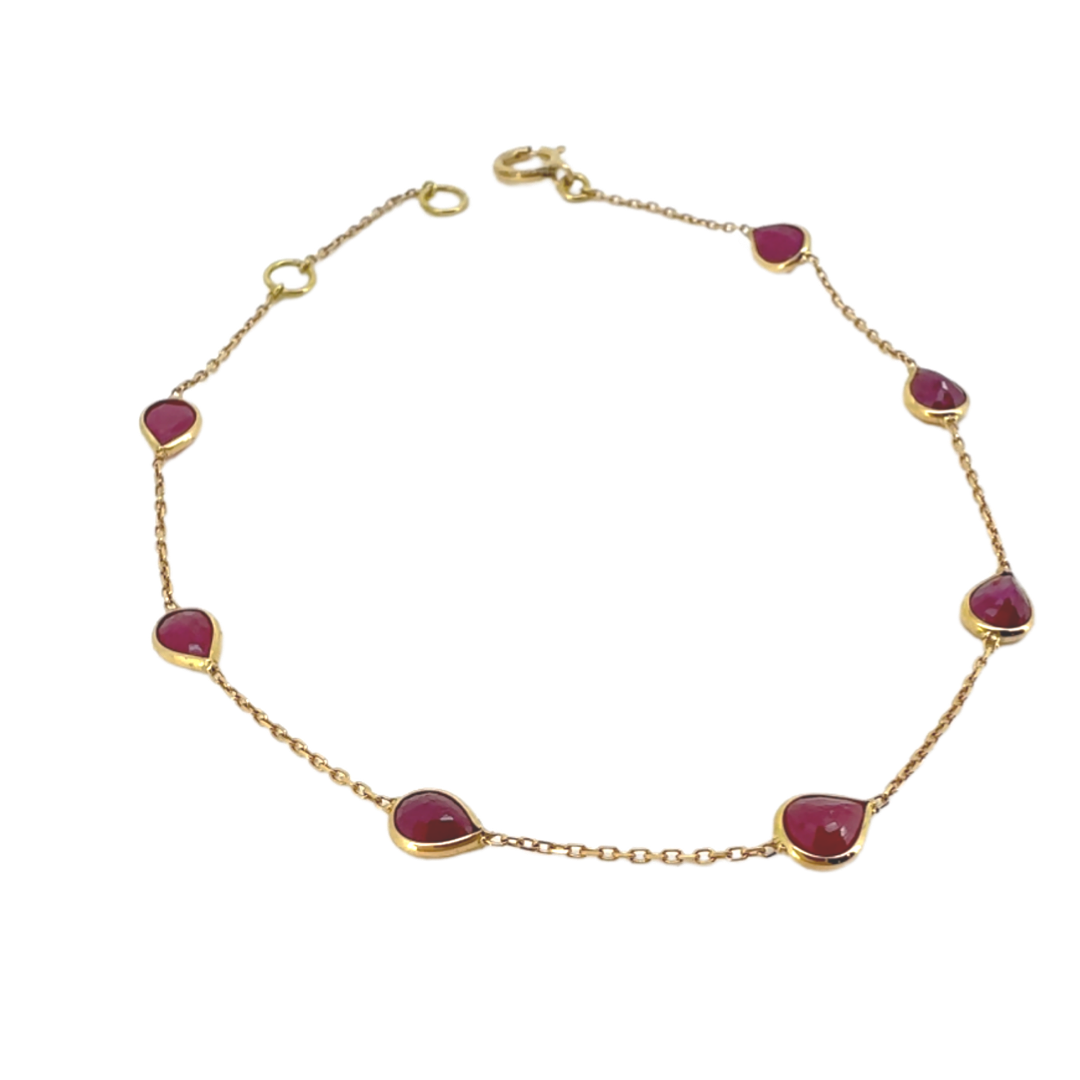 Ruby Pear Bracelet