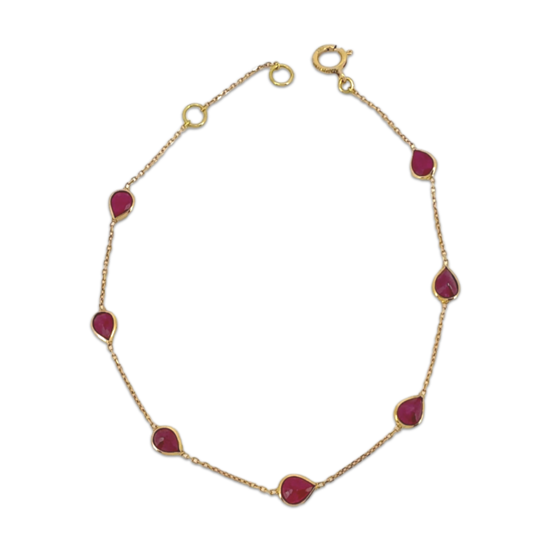 Ruby Pear Bracelet