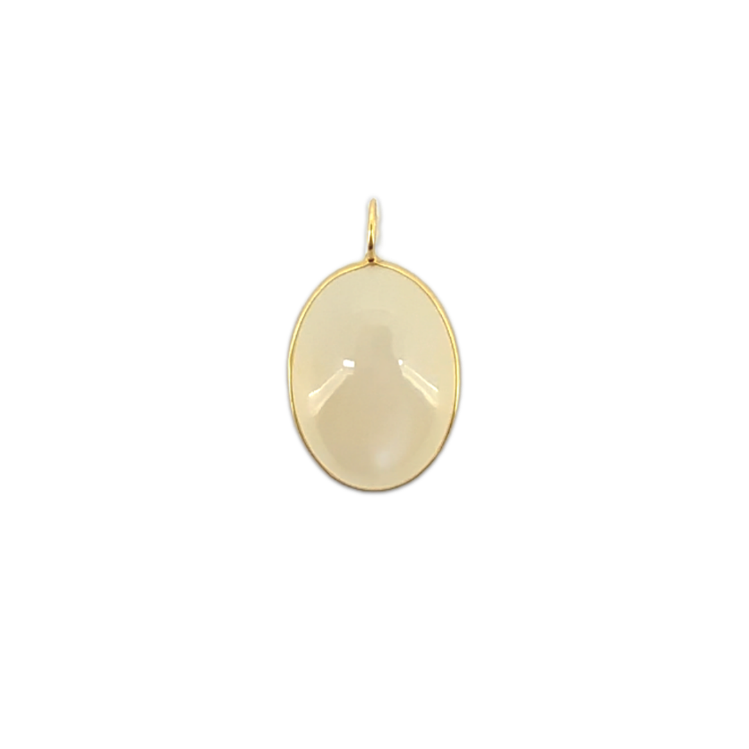 White Moonstone Oval Pendant