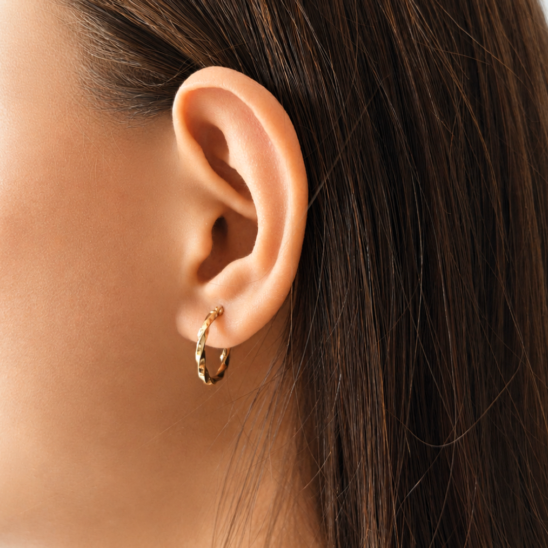 Twisted Oval Hoops