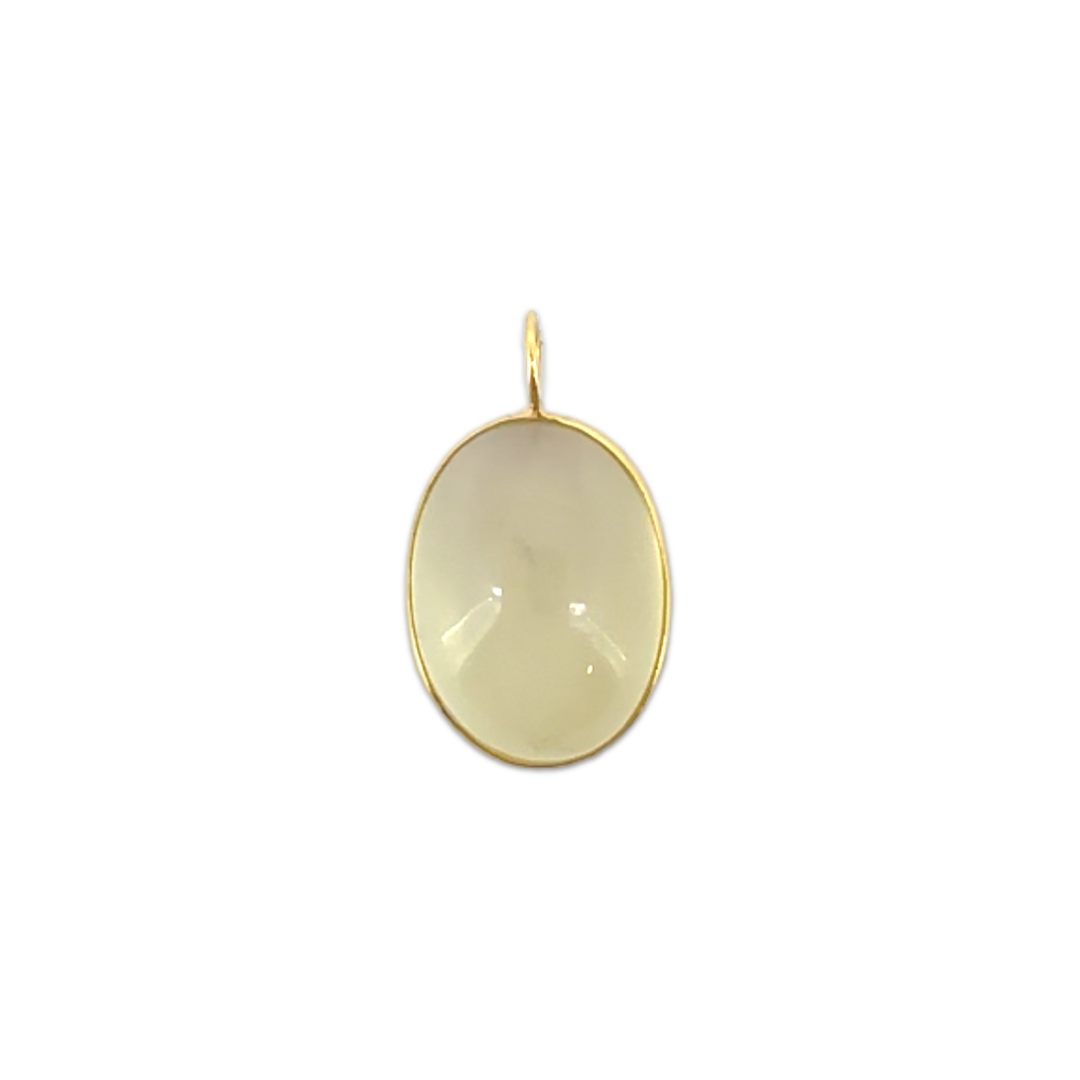 Clear Moonstone Oval Pendant