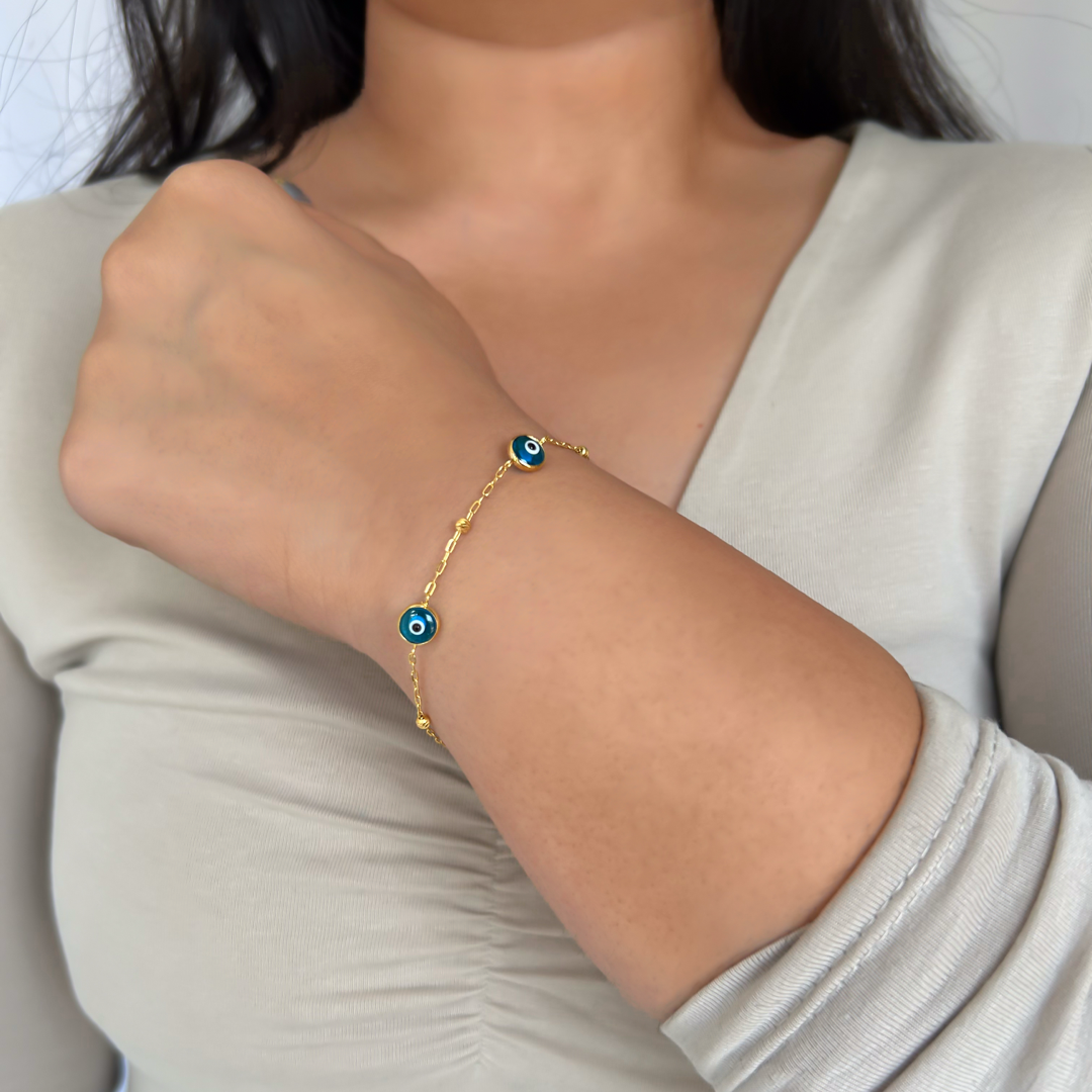 Evil Eye Bead Bracelet