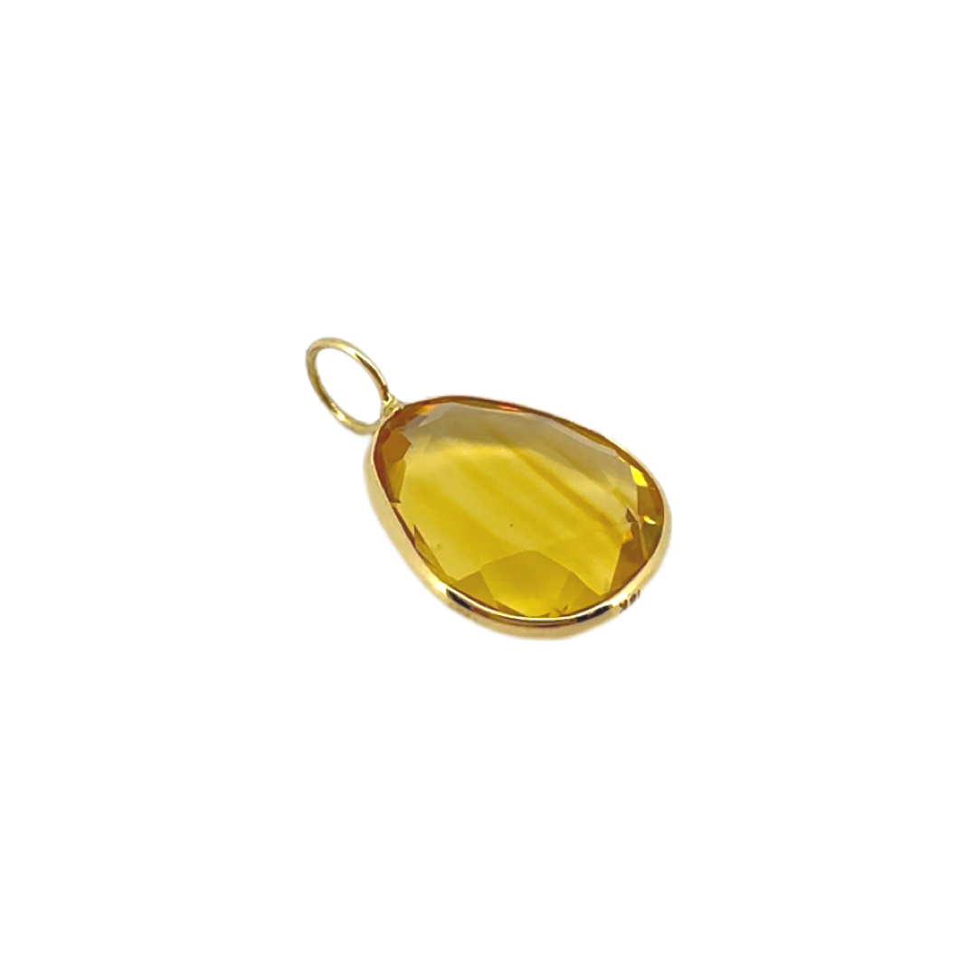 Abstract Citrine Pendant