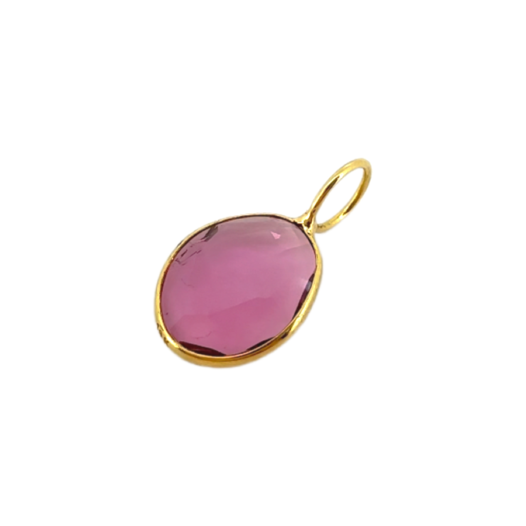 Pink Tourmaline Oval Pendant