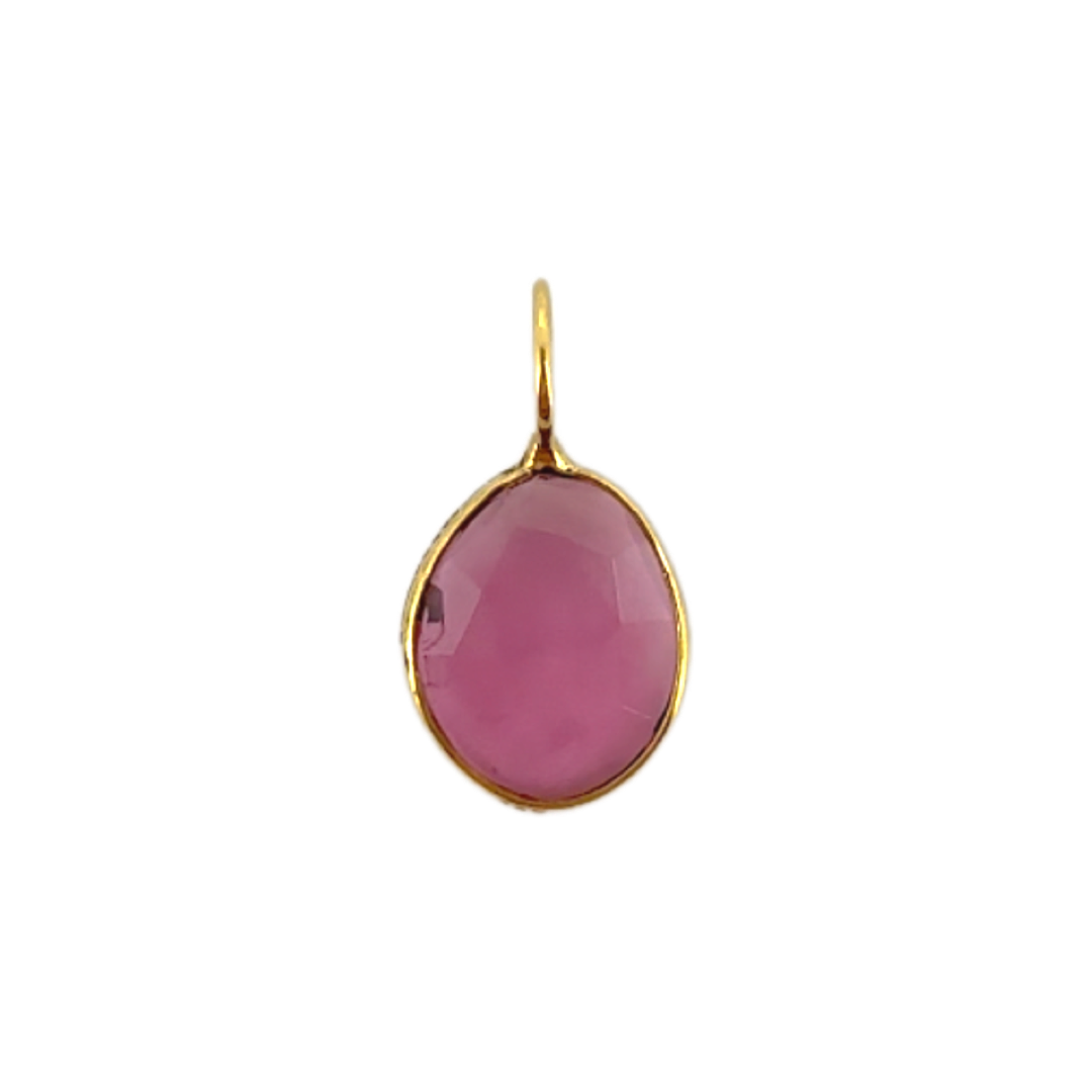 Pink Tourmaline Oval Pendant