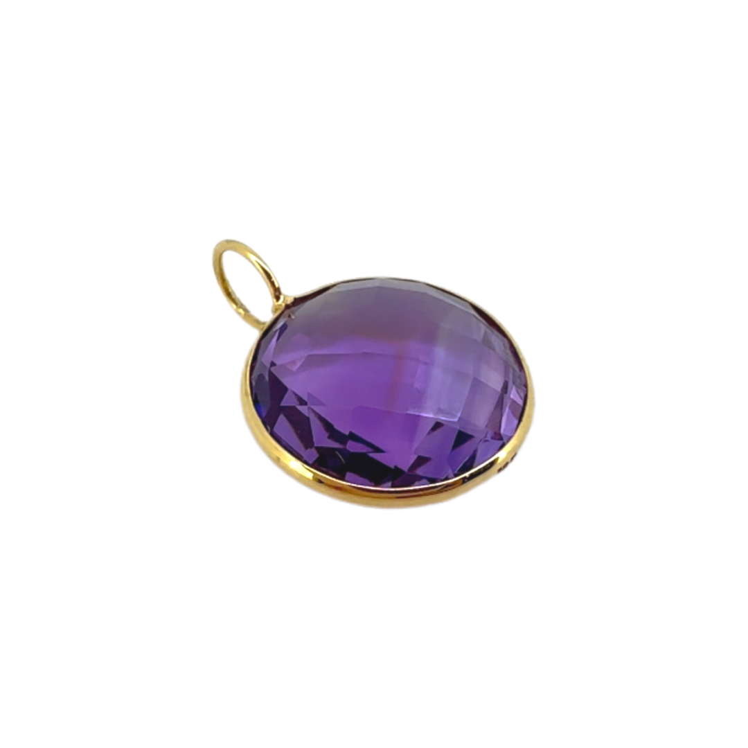 Round Amethyst Pendant