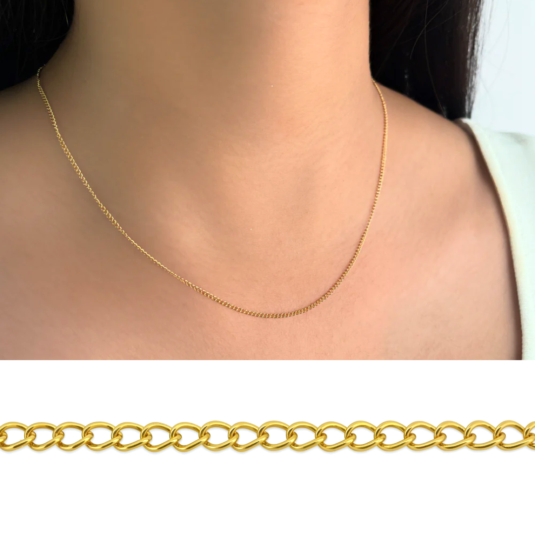 Thin Curb Chain | Yellow