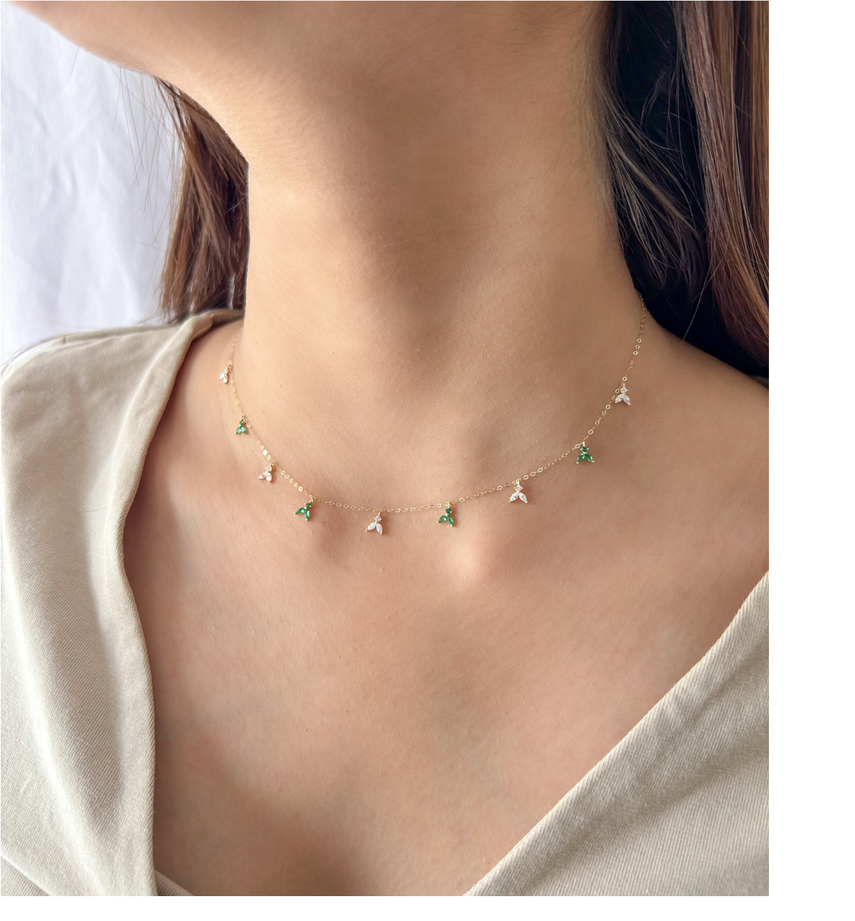 Dual Fly Crystal Necklace