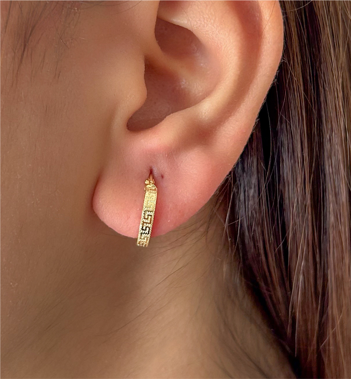 Mini Textured Meander Hoops