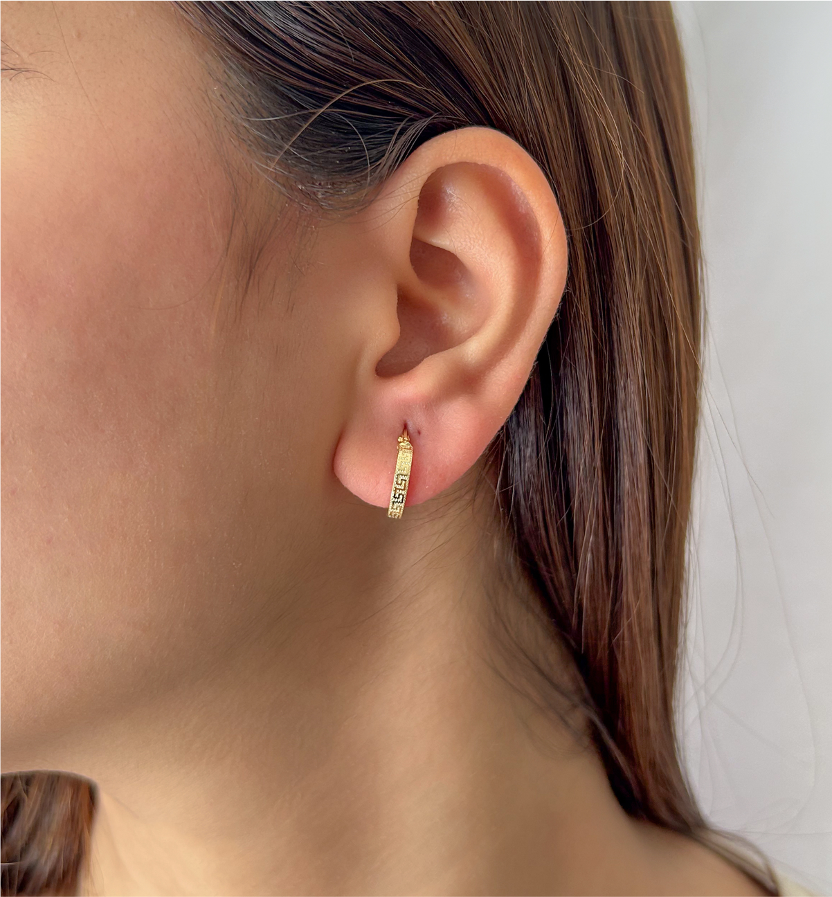 Mini Textured Meander Hoops