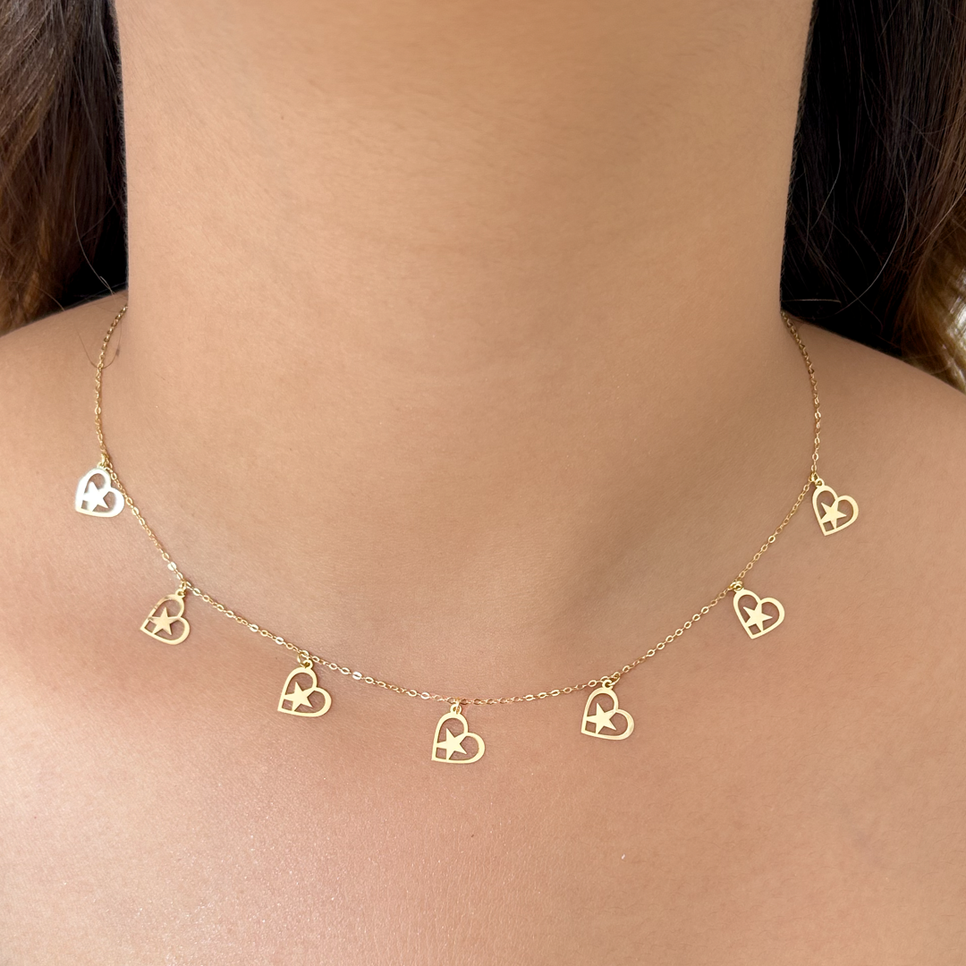 Star Heart Charm Necklace