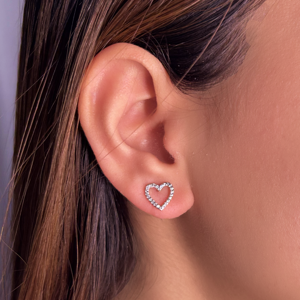 Star Love 0.33 Cts Diamond Earrings Studs | Surat Diamond Jewelry