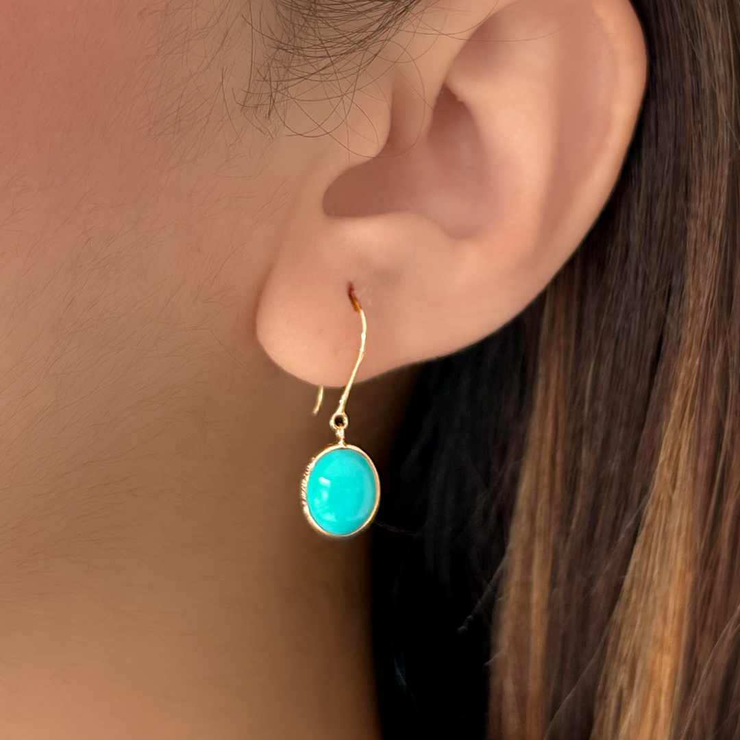 Turquoise Oval Earrings