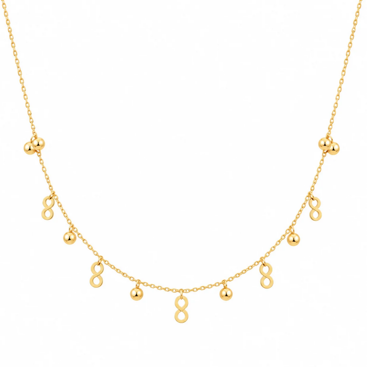 Infinity Bead Charm Necklace