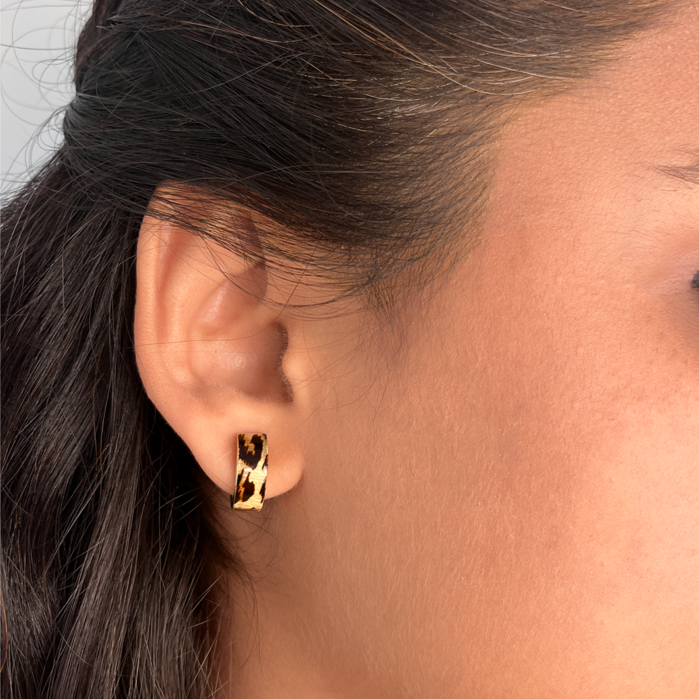 Animal Print Hoops