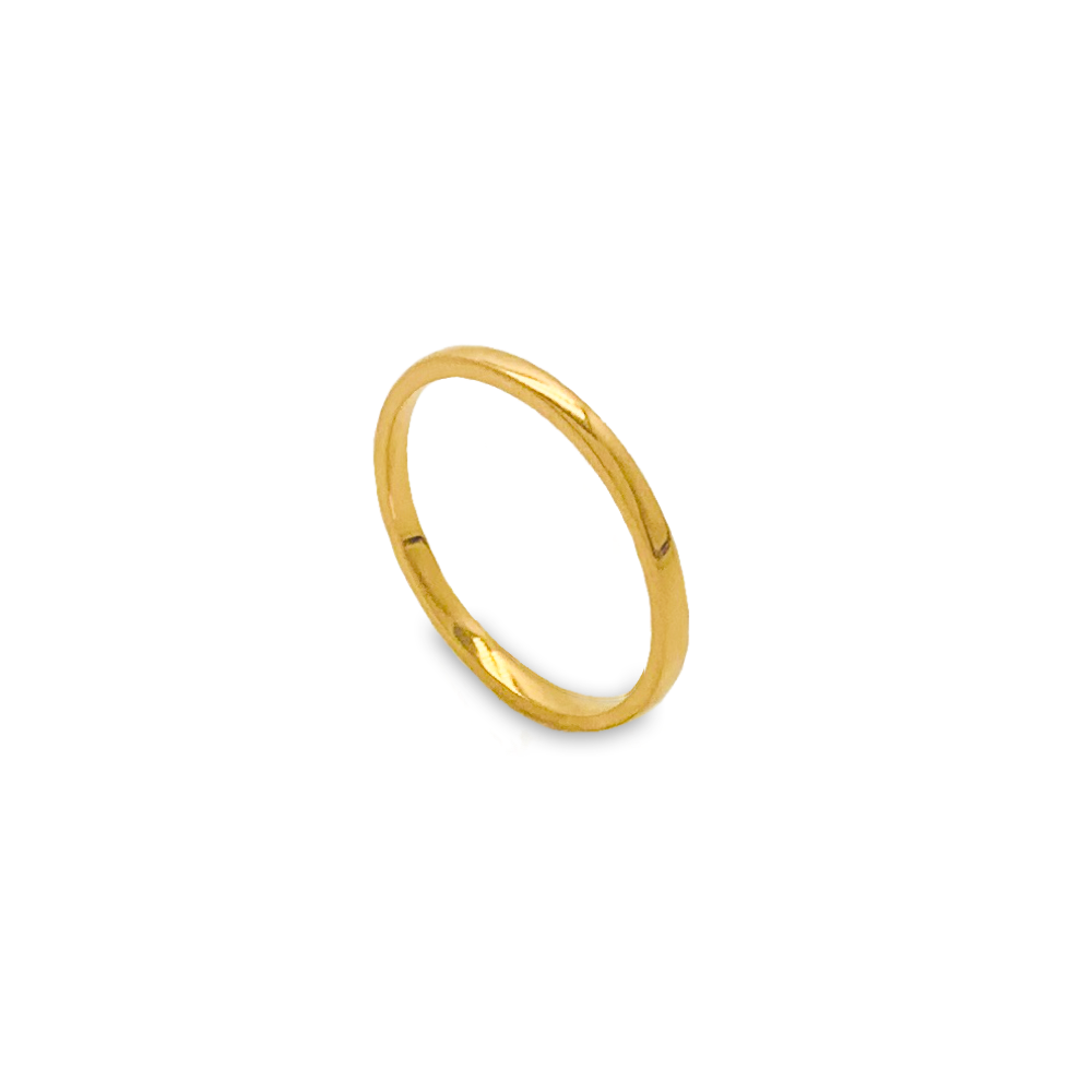BAIHE 18K Yellow Gold Plain gold Design Custom Alphabet Ring Women Men Plain  Gold Trendy Fine Jewelry Making Engagement Wedding - AliExpress