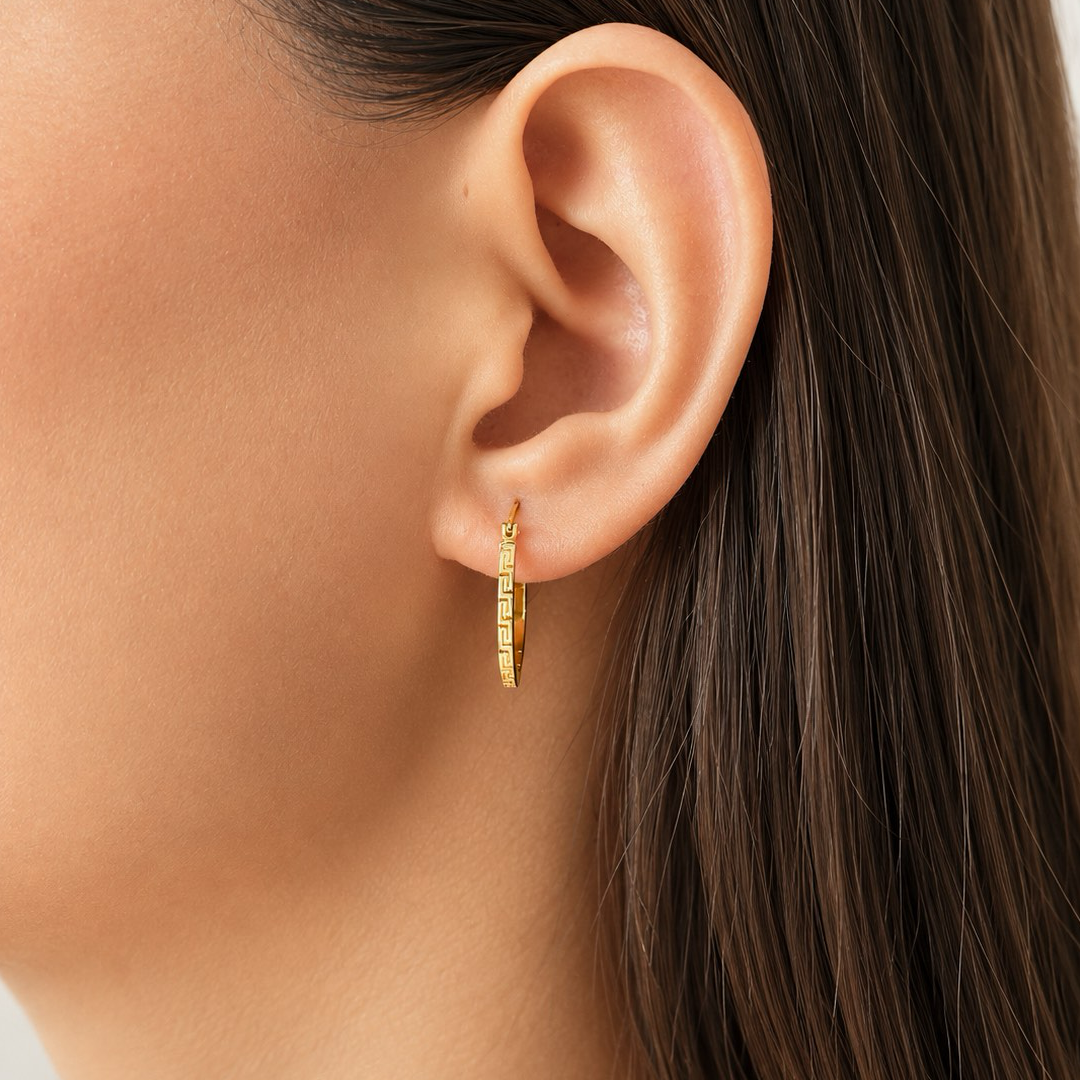 Midi Sleek Meander Hoops